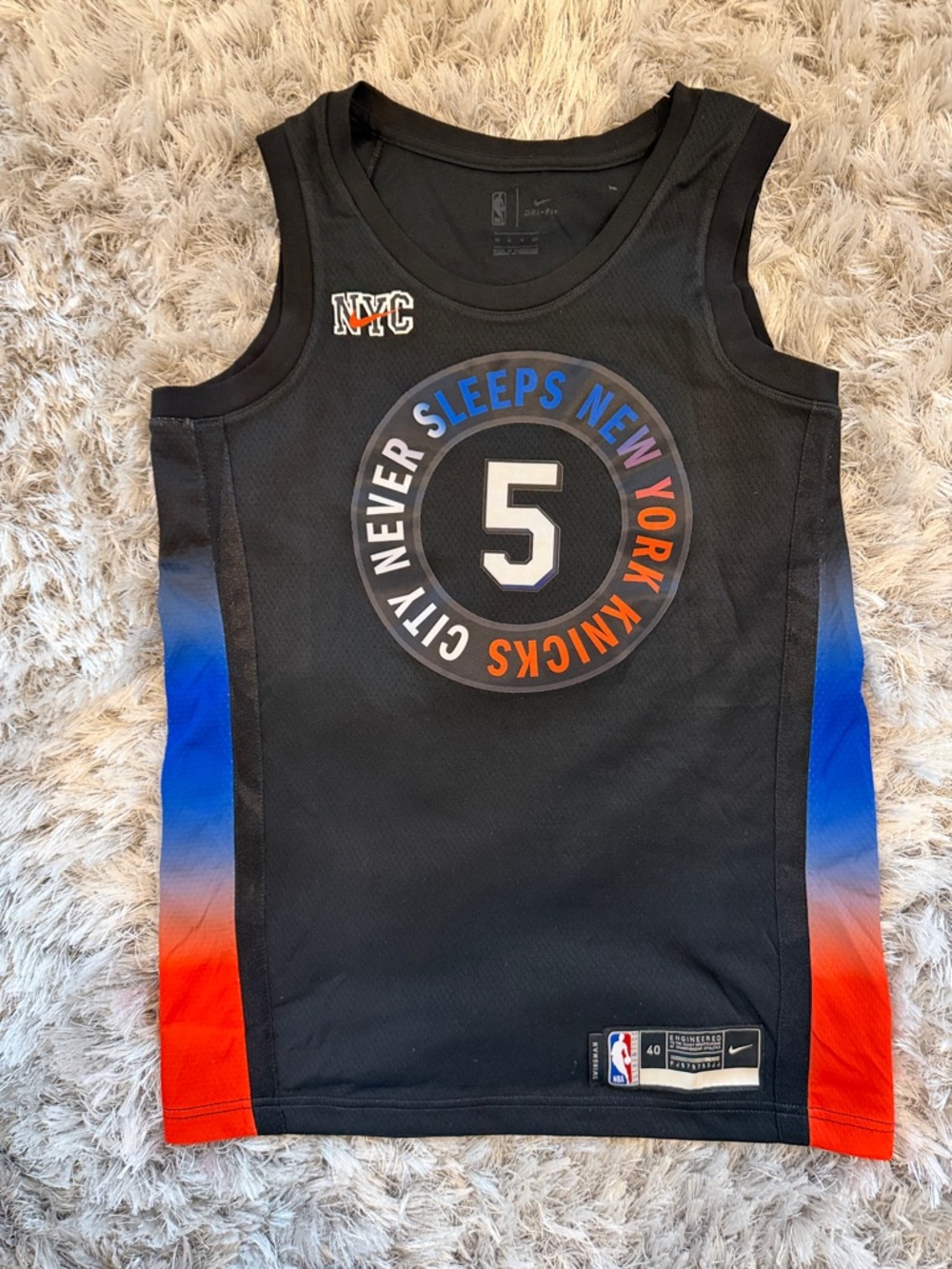 Nike Knicks #5 Quickley Jersey